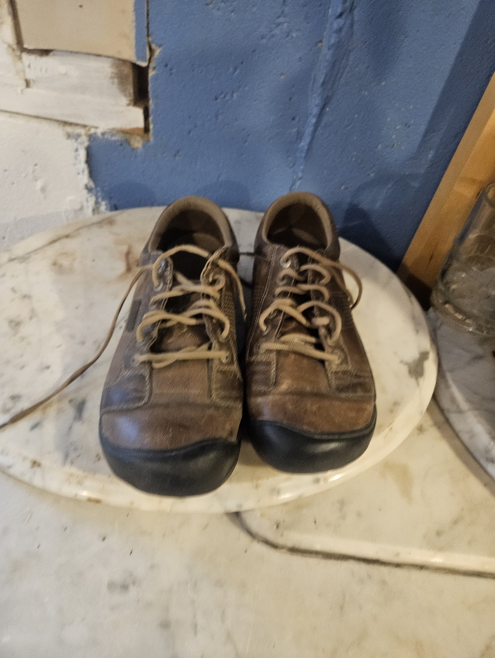 Keen Presidio Low Hiking Shoes Mens Size 13 EUR 47 Brown Leather Outdoor